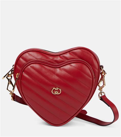 gucci heart bag red|Gucci small shoulder bag black.